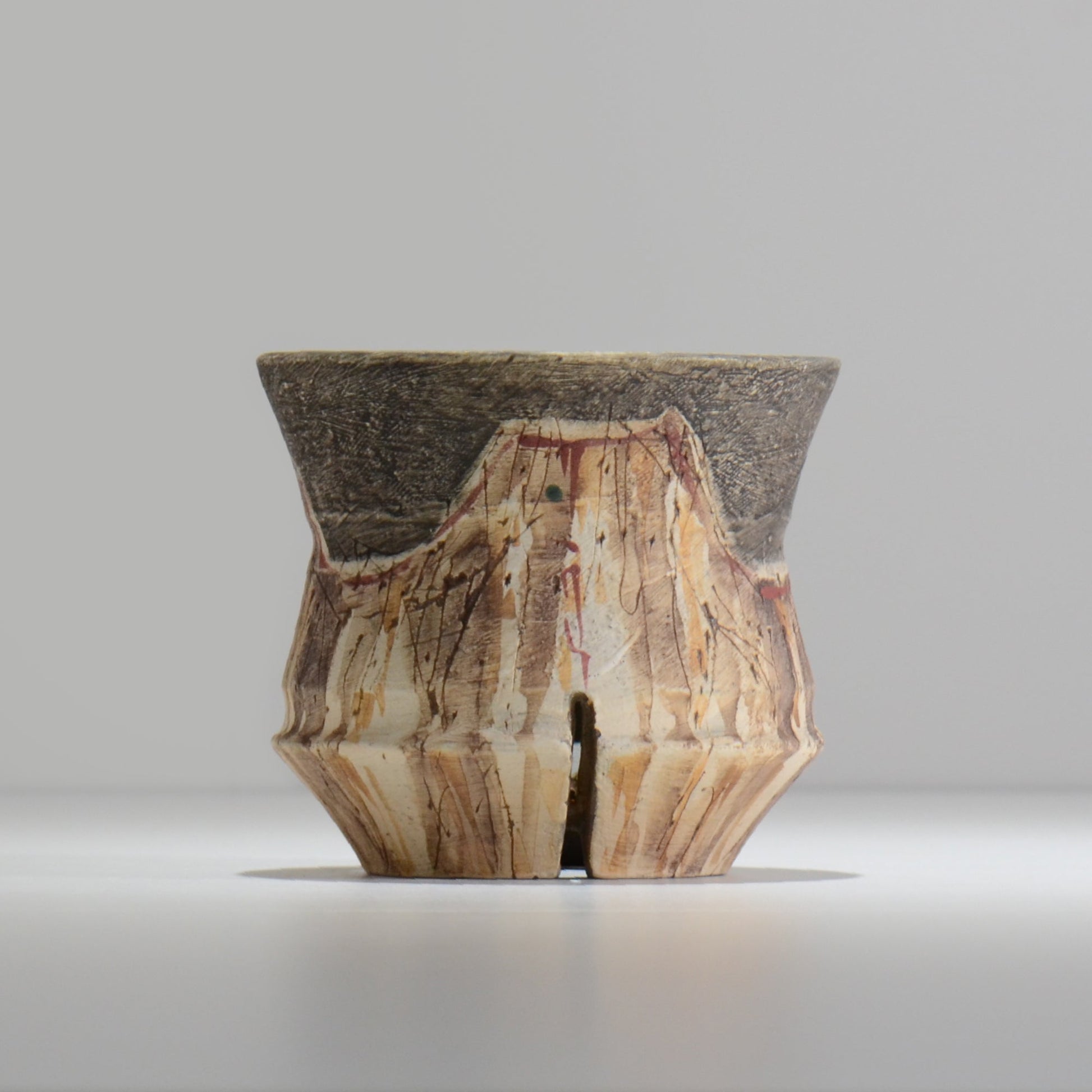 沼野秀章 / 刻ム音 / nu02_so13_m / 約 φ12.7cm  /  植木鉢