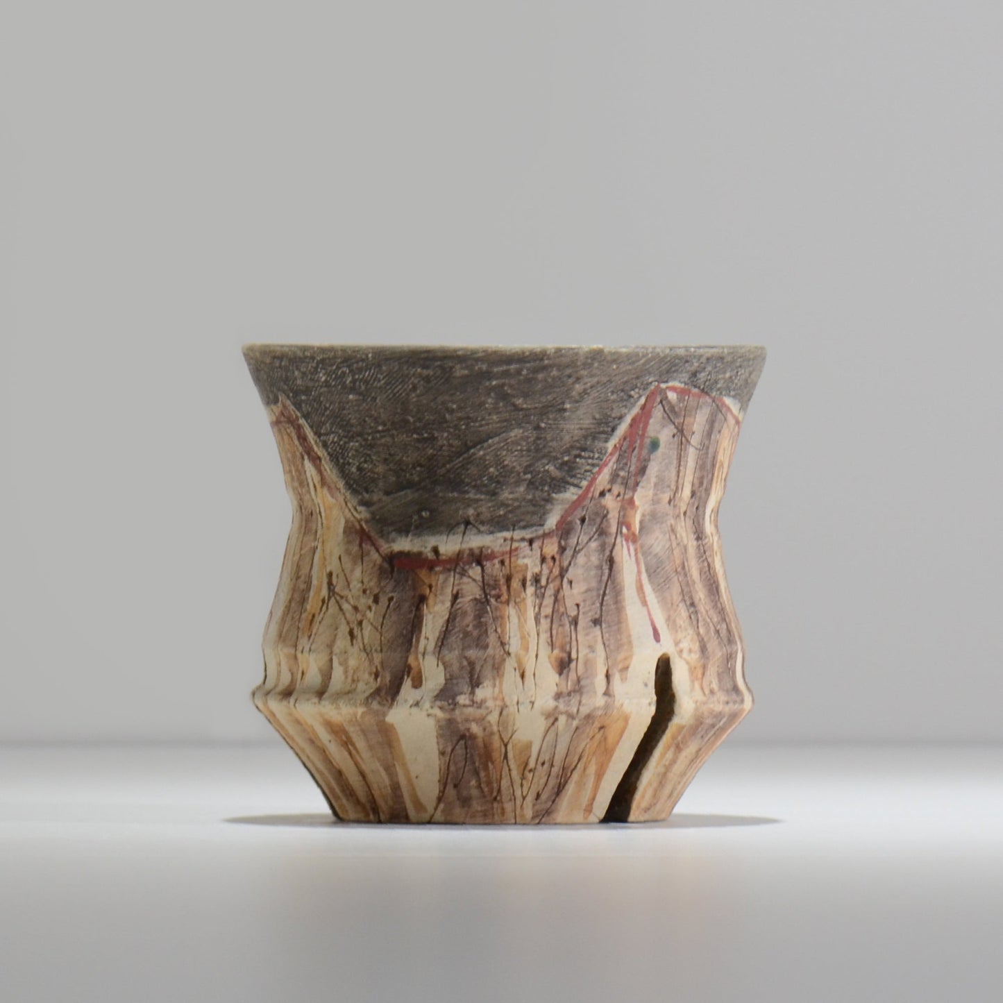沼野秀章 / 刻ム音 / nu02_so13_m / 約 φ12.7cm  /  植木鉢