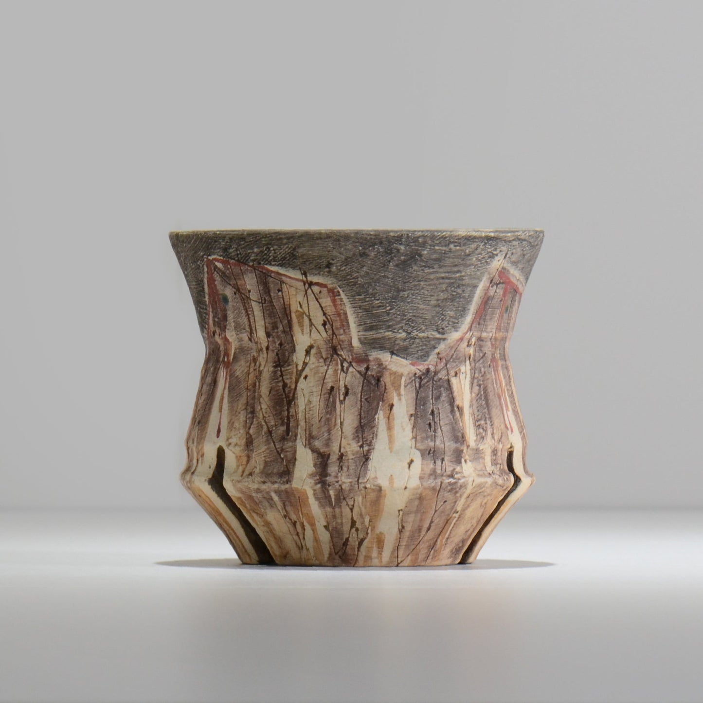 沼野秀章 / 刻ム音 / nu02_so13_m / 約 φ12.7cm  /  植木鉢