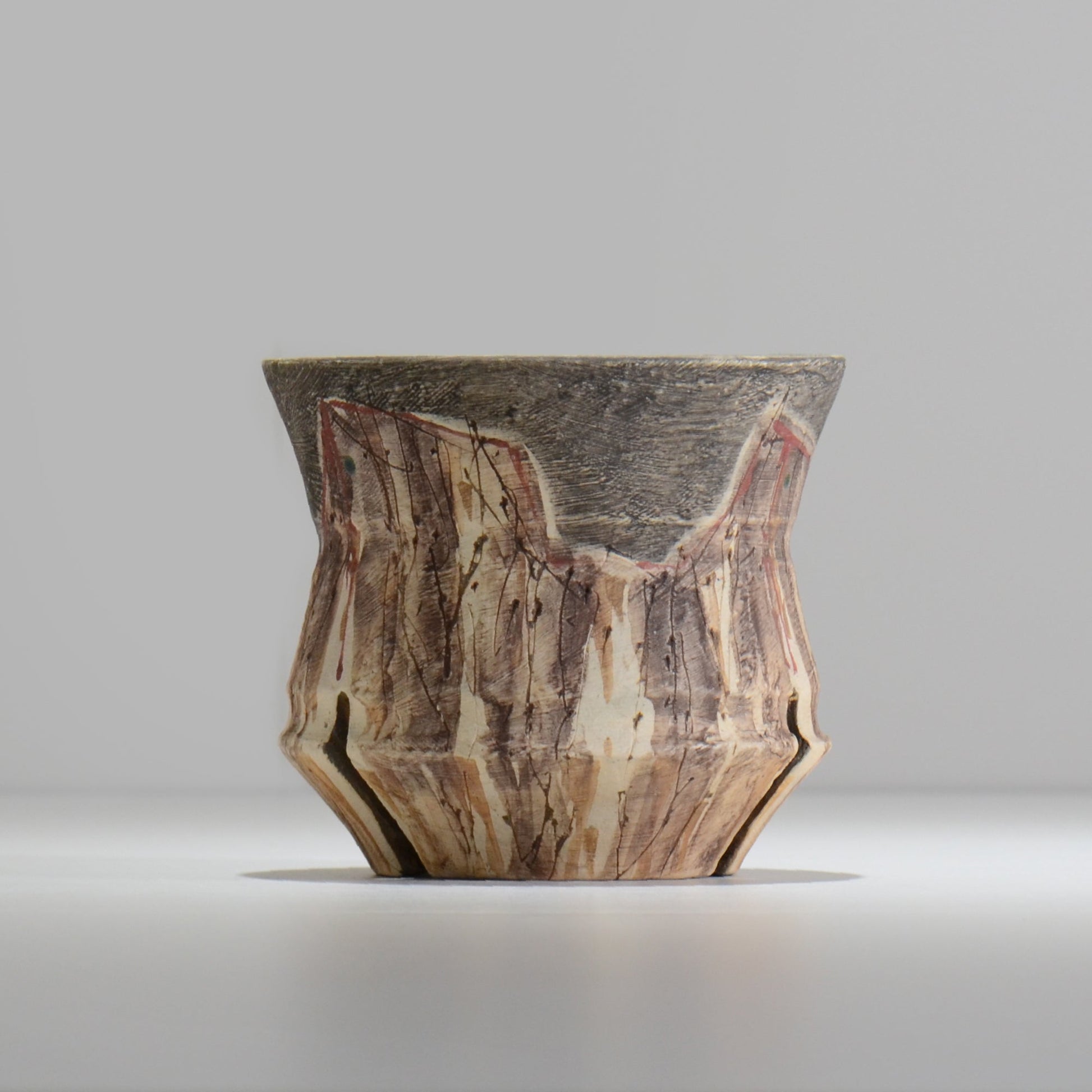 沼野秀章 / 刻ム音 / nu02_so13_m / 約 φ12.7cm  /  植木鉢