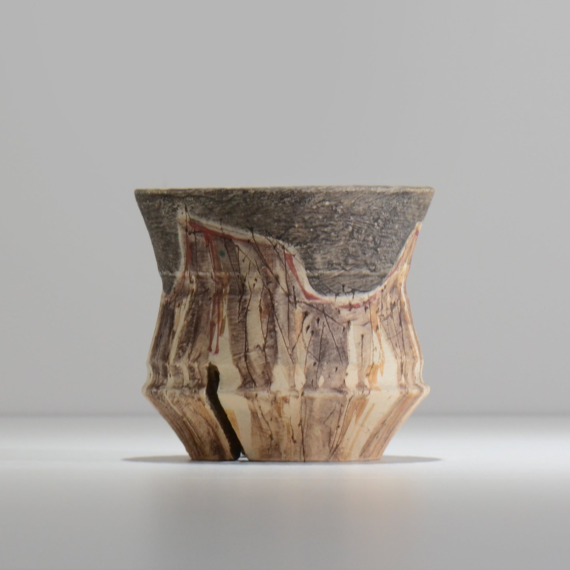 沼野秀章 / 刻ム音 / nu02_so13_m / 約 φ12.7cm  /  植木鉢