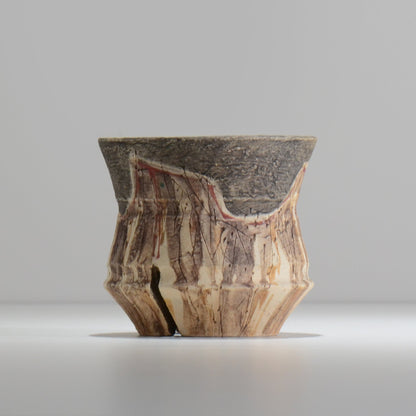 沼野秀章 / 刻ム音 / nu02_so13_m / 約 φ12.7cm  /  植木鉢