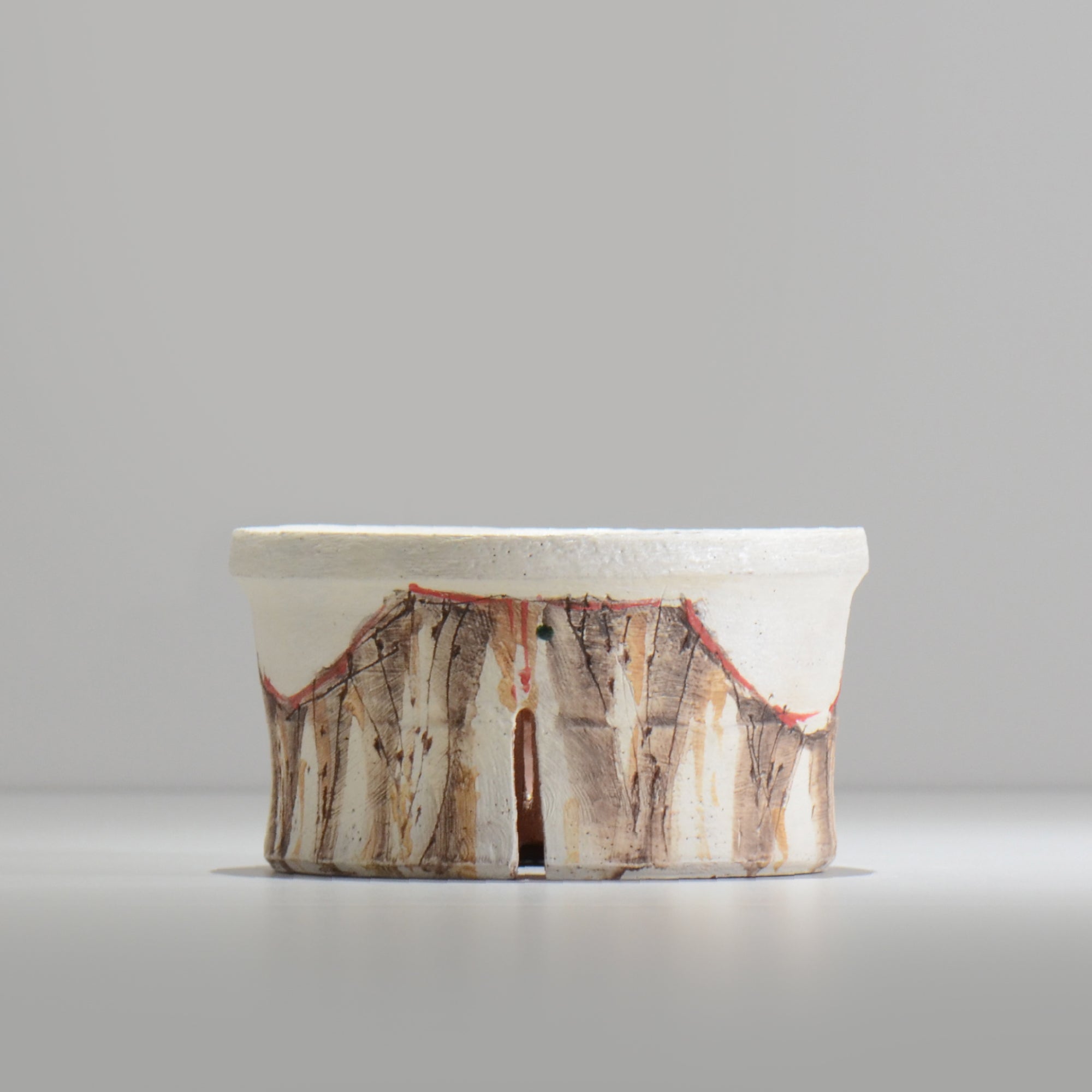 沼野秀章 / 刻ム音 / nu02_so15_m / 約 φ14.8cm  /  植木鉢