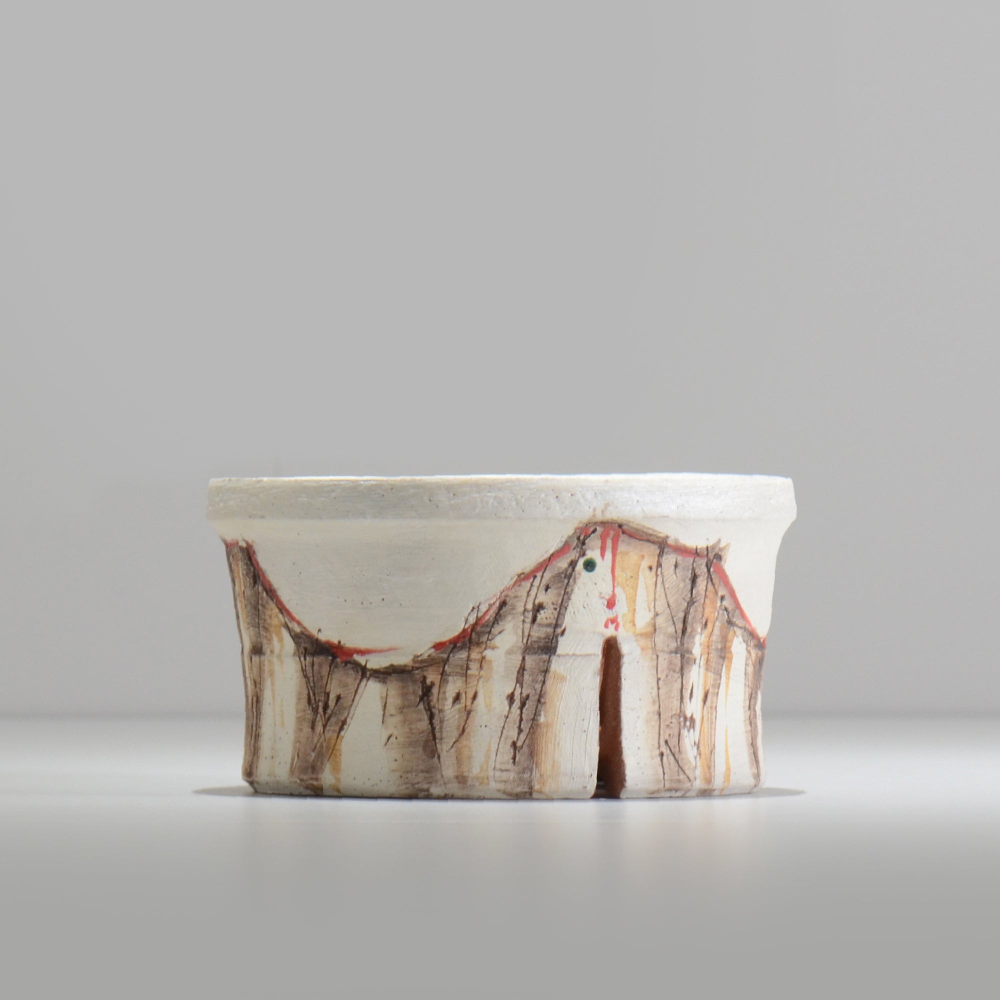 沼野秀章 / 刻ム音 / nu02_so15_m / 約 φ14.8cm  /  植木鉢