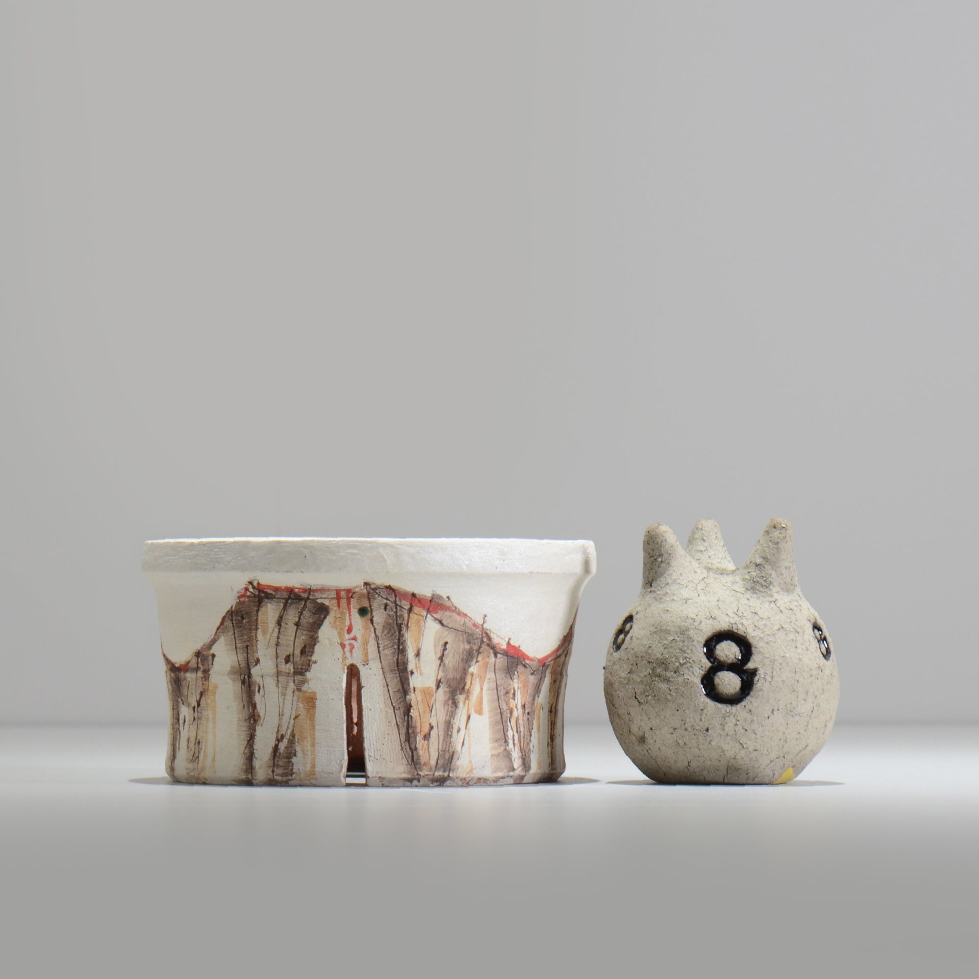 沼野秀章 / 刻ム音 / nu02_so15_m / 約 φ14.8cm  /  植木鉢