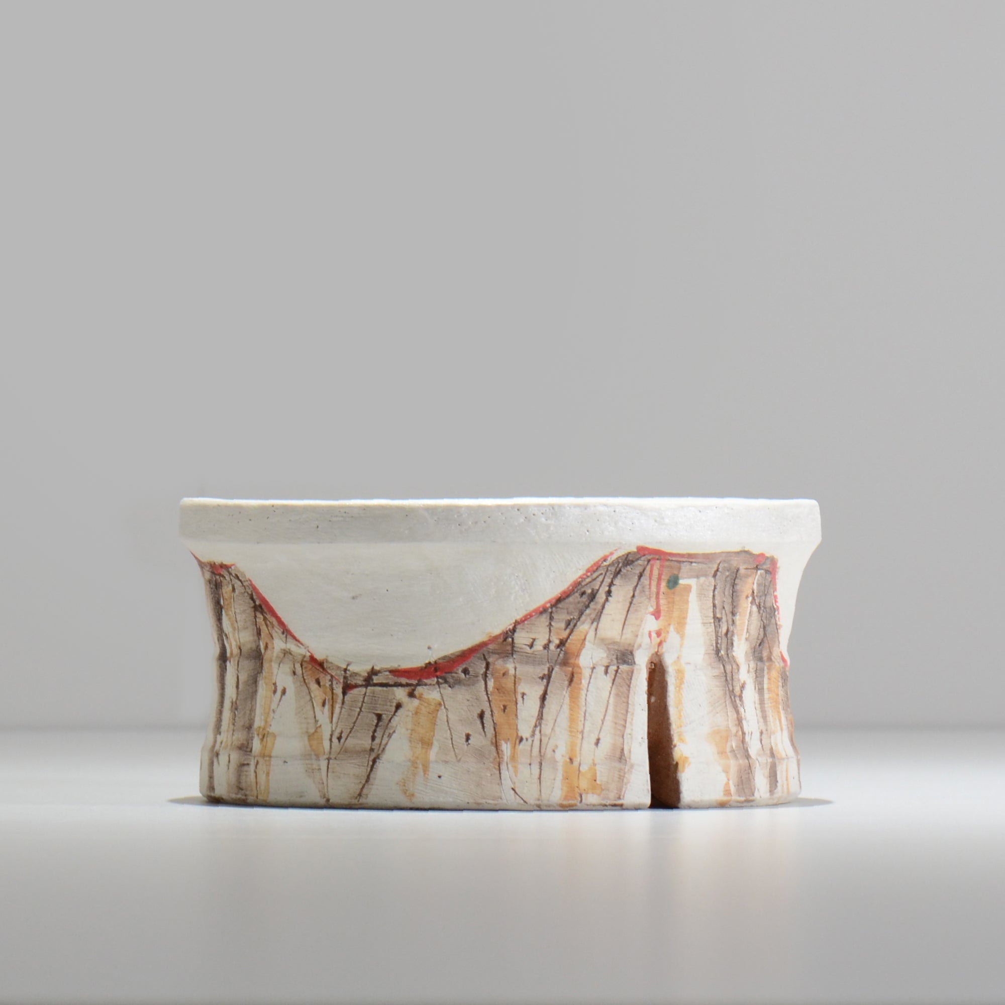 沼野秀章 / 刻ム音 / nu02_so16_l / 約 φ15.7cm  /  植木鉢