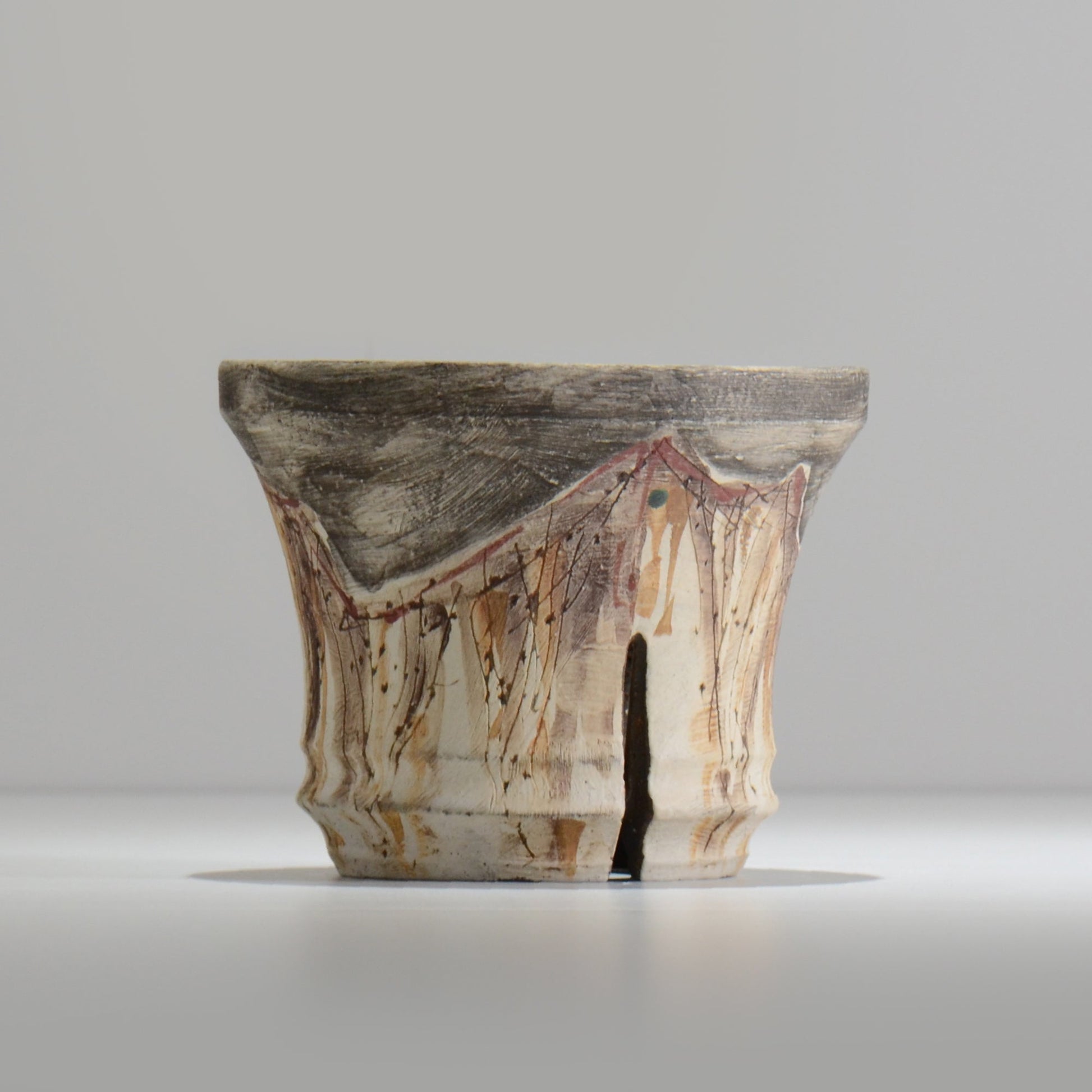 沼野秀章 / 刻ム音 / nu02_so17_m / 約 φ14.7cm  /  植木鉢