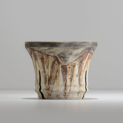 沼野秀章 / 刻ム音 / nu02_so17_m / 約 φ14.7cm  /  植木鉢
