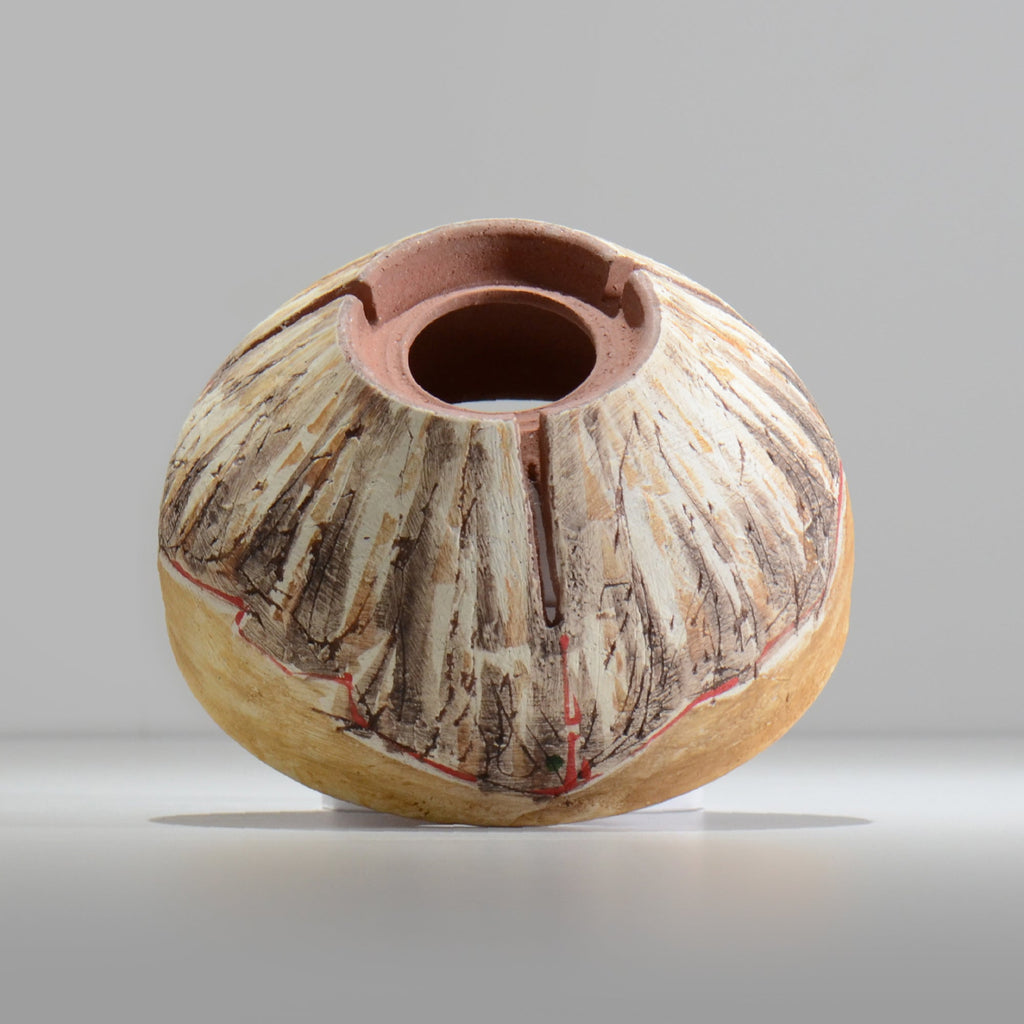 沼野秀章 / 刻ム音 / nu02_so18_l / 約 φ17.2cm  /  植木鉢