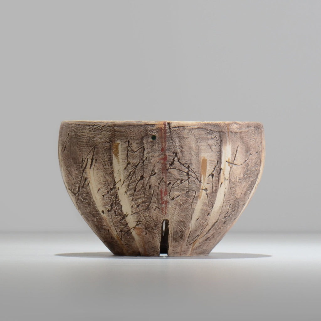 沼野秀章 / 刻ム音 / nu02_so19_l / 約 φ16.3cm  /  植木鉢