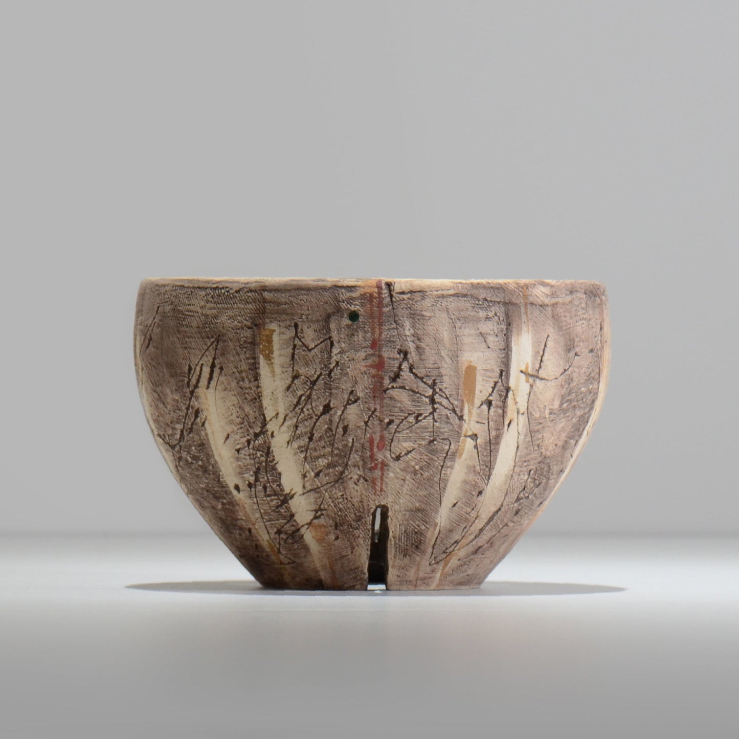 沼野秀章 / 刻ム音 / nu02_so19_l / 約 φ16.3cm  /  植木鉢