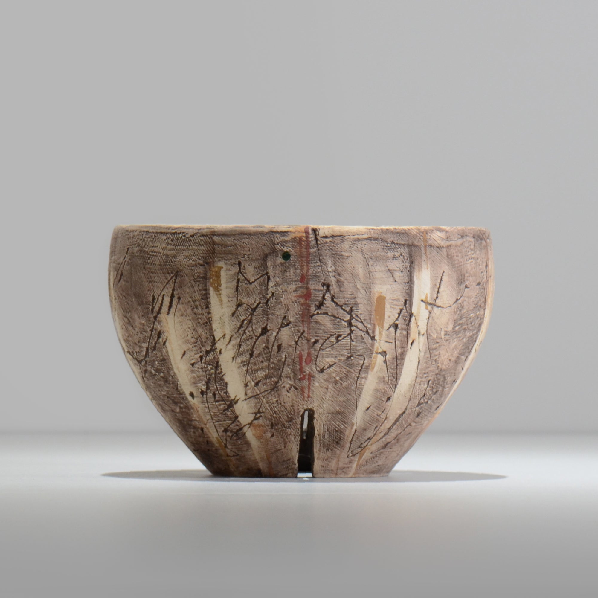 沼野秀章 / 刻ム音 / nu02_so19_l / 約 φ16.3cm  /  植木鉢