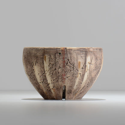 沼野秀章 / 刻ム音 / nu02_so19_l / 約 φ16.3cm  /  植木鉢
