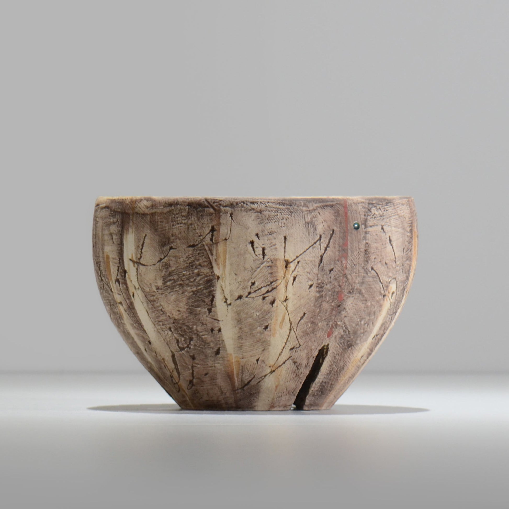 沼野秀章 / 刻ム音 / nu02_so19_l / 約 φ16.3cm  /  植木鉢
