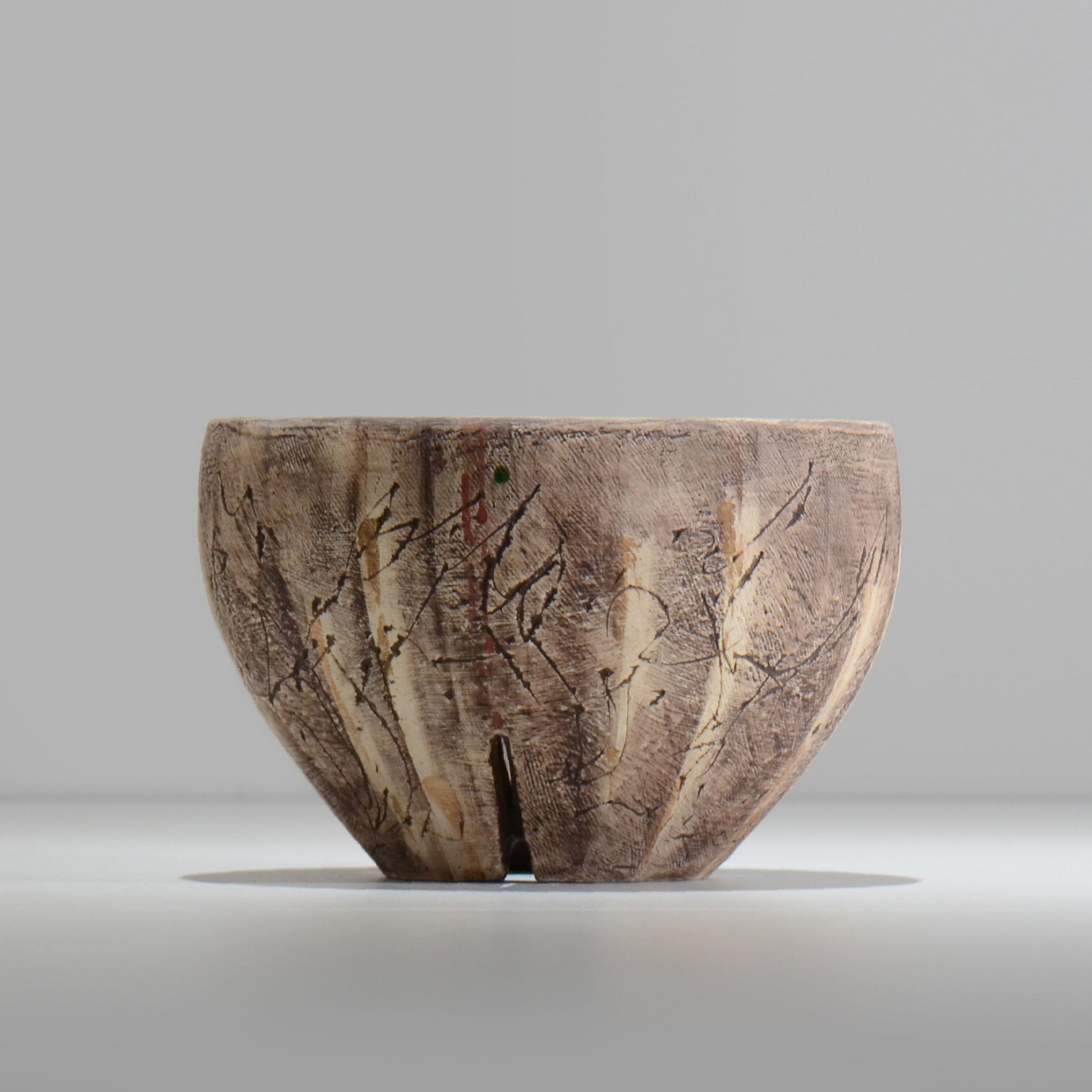 沼野秀章 / 刻ム音 / nu02_so19_l / 約 φ16.3cm  /  植木鉢