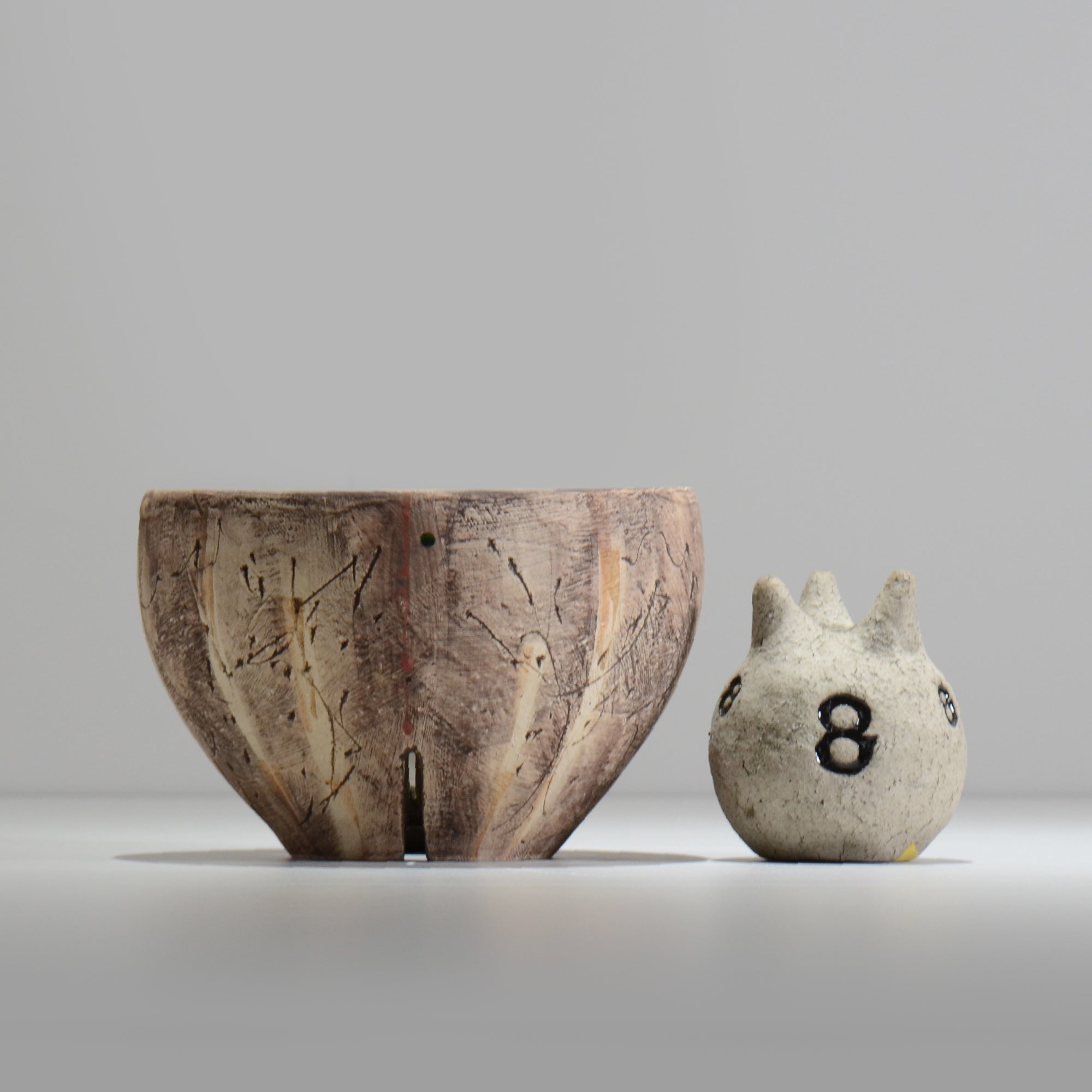 沼野秀章 / 刻ム音 / nu02_so19_l / 約 φ16.3cm  /  植木鉢
