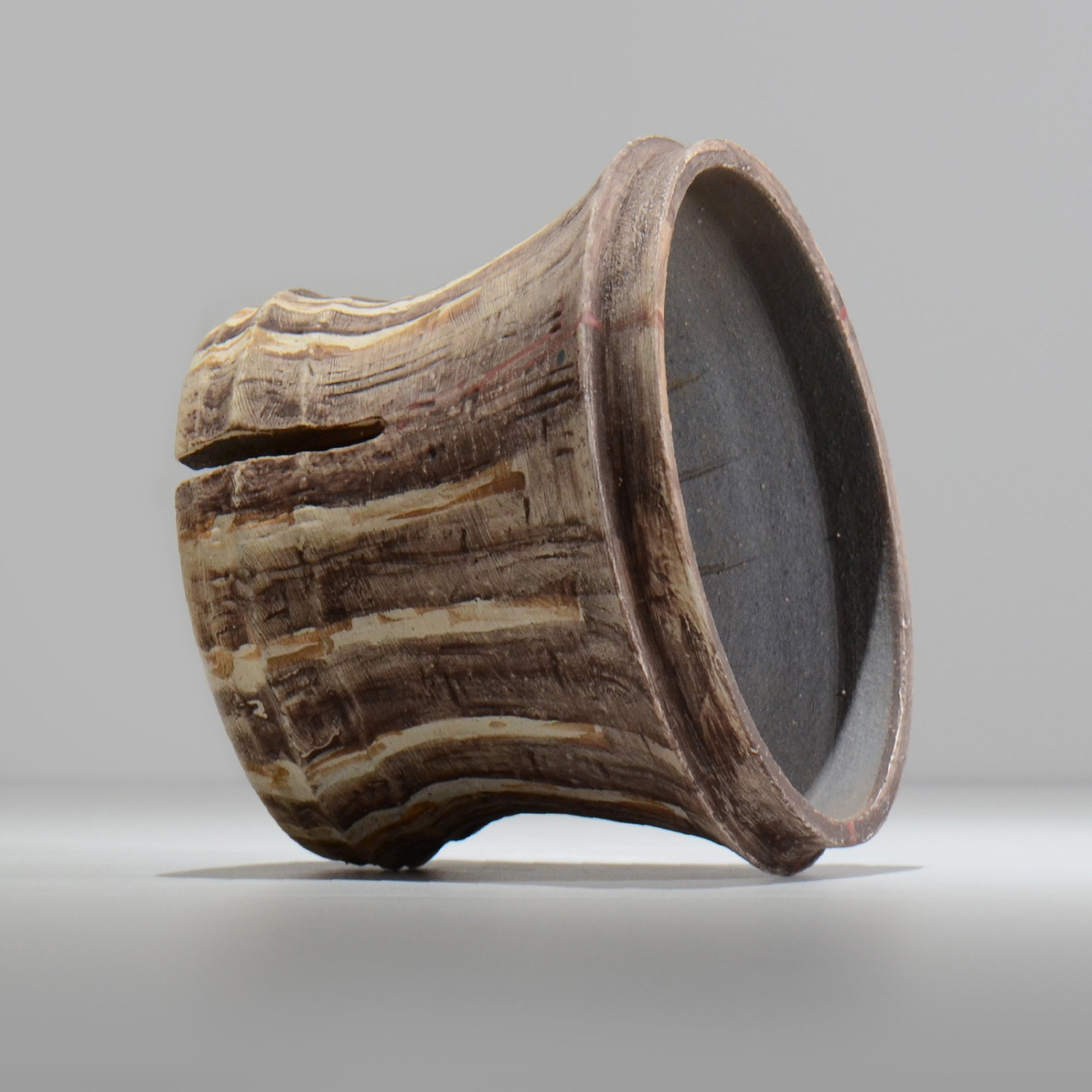 沼野秀章 / 刻ム音 / nu02_so20_l / 約 φ16.5cm  /  植木鉢