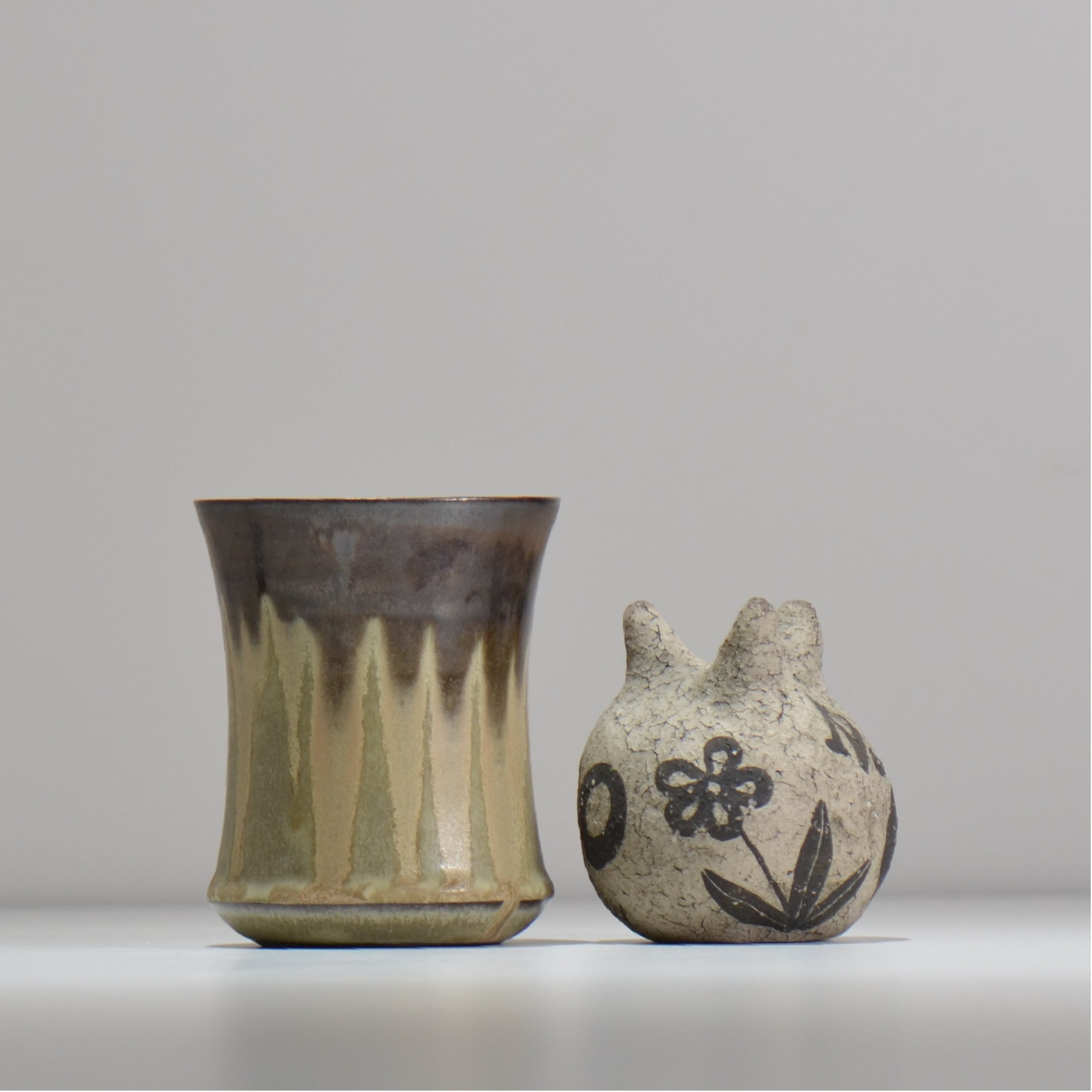 仲田唯希人/ 笠間長石釉花器 / ny_ichi01_xs / 底面 直径約4.2cm / 花瓶 