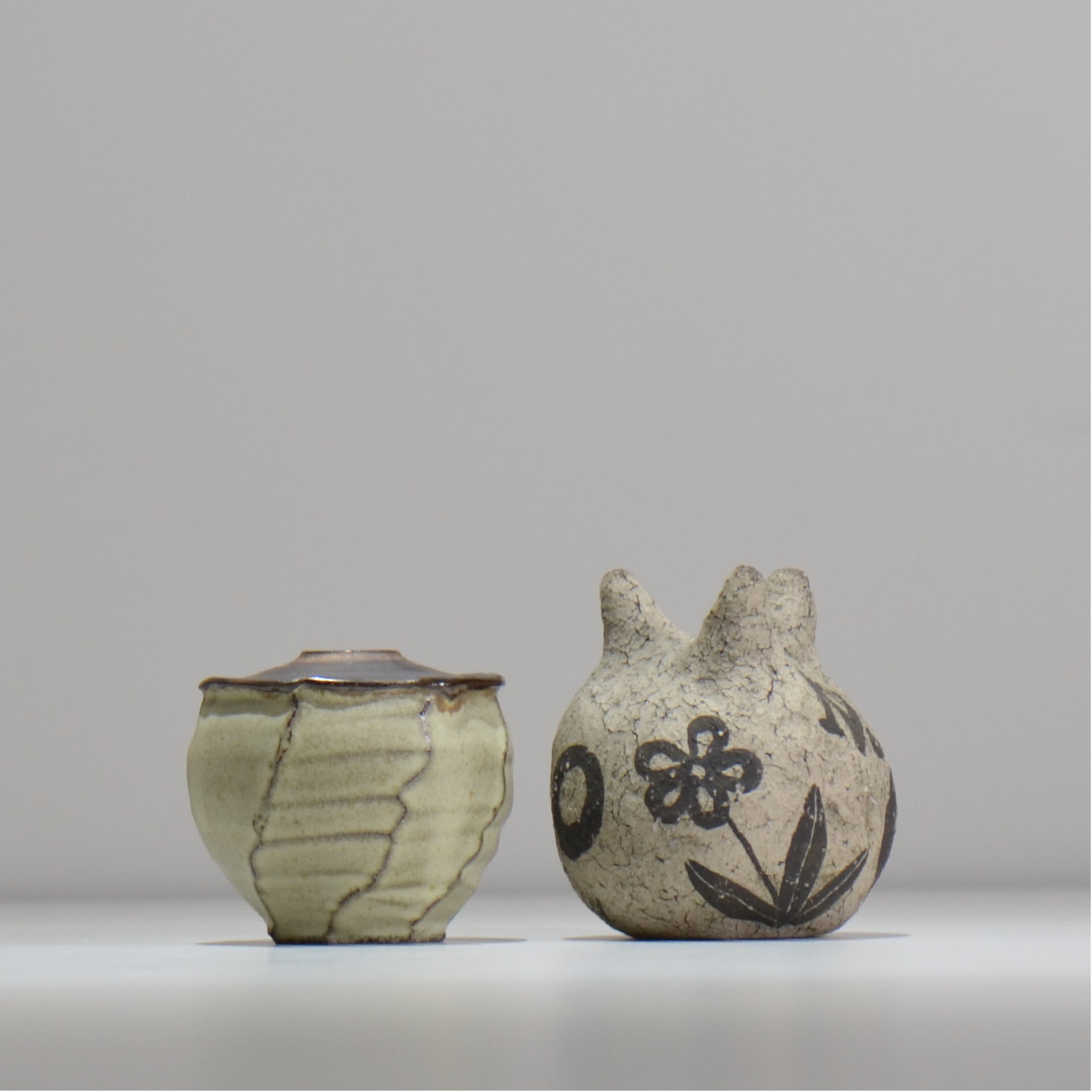 仲田唯希人/ 笠間長石釉花器 / ny_ichi02_xs / 底面 直径約3.5cm / 花瓶 