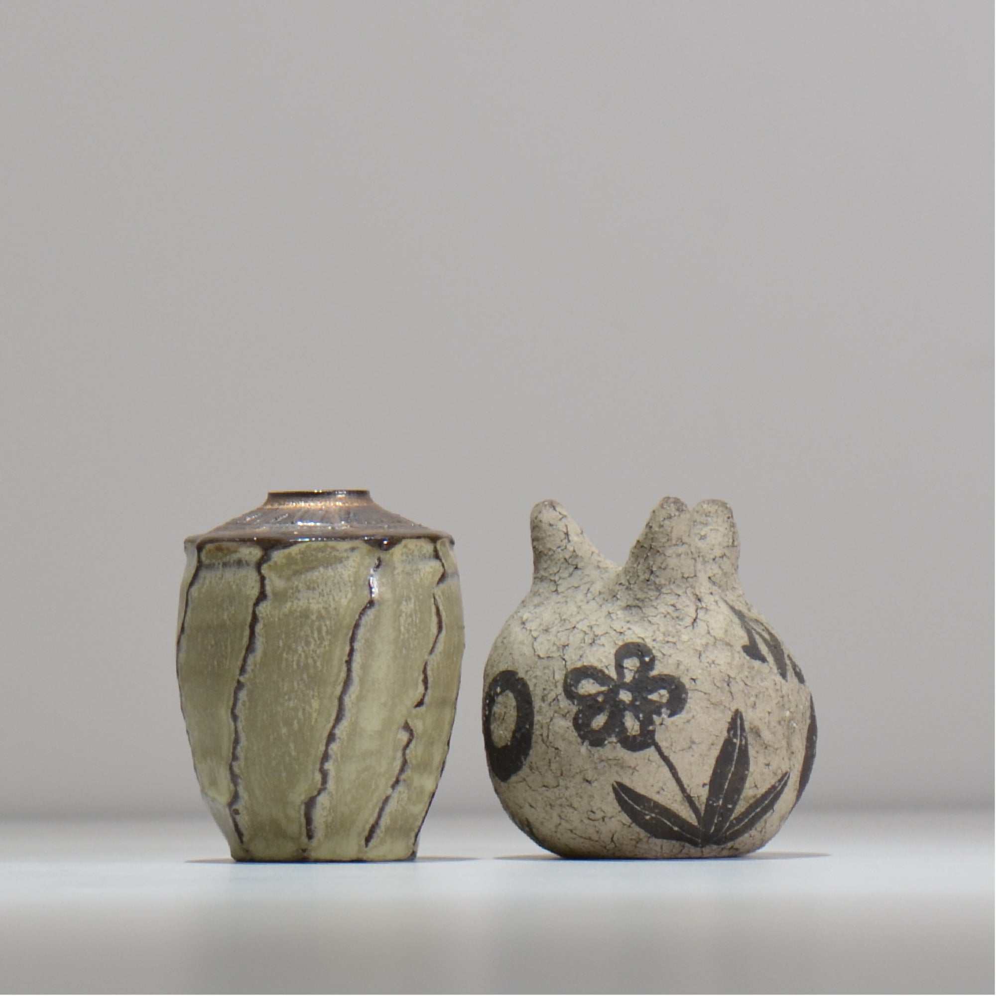 仲田唯希人/ 笠間長石釉花器 / ny_ichi03_xs / 底面 直径約4cm / 花瓶 
