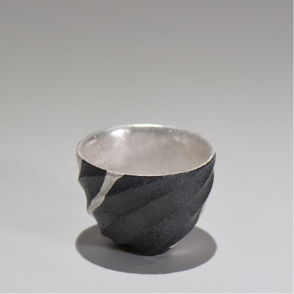 沖 誠  / 銀彩spiralぐい呑 /  om_01