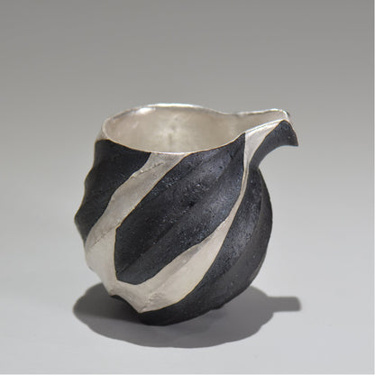 沖 誠  / 銀彩spiral ペンギン片口/  om_05