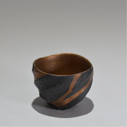 沖 誠  / bronzaラスター彩ぐい呑 /  om_07
