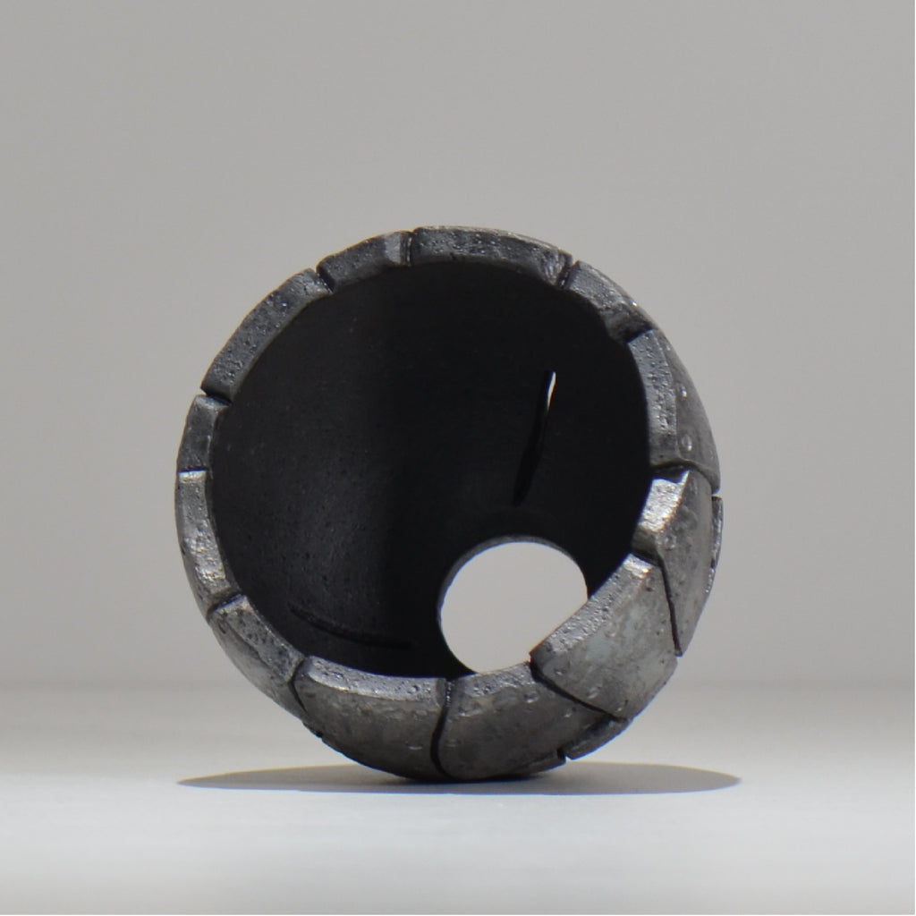 沖誠 / Rivet round 燻し銀彩 / om_irr04_s/ 約φ10cm  / 植木鉢