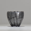沖誠 / Rivet round 燻し銀彩 / om_irr05_m / 約φ13.3cm  / 植木鉢