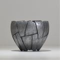 沖誠 / Rivet round 燻し銀彩 / om_irr09_l / 約φ17.5cm  / 植木鉢