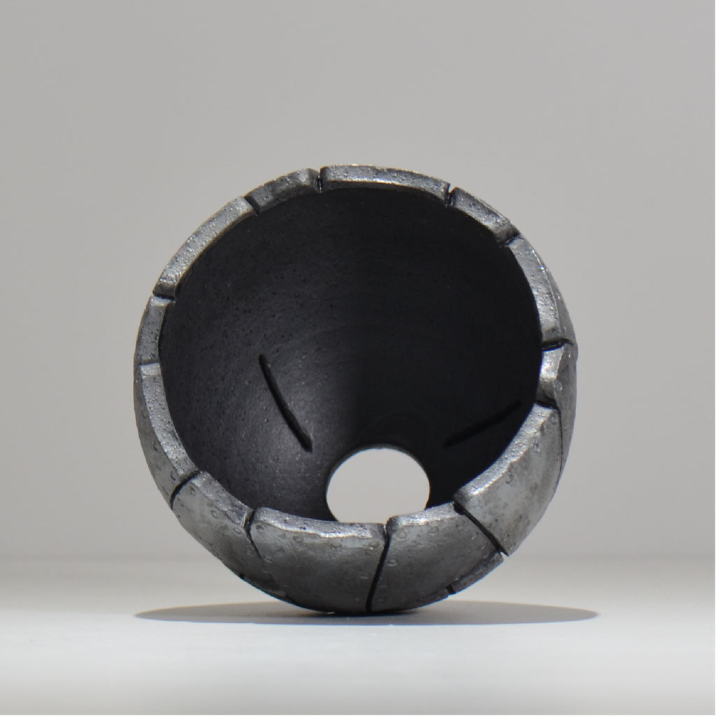 沖誠 / Rivet round 燻し銀彩 / om_irr09_l / 約φ17.5cm  / 植木鉢