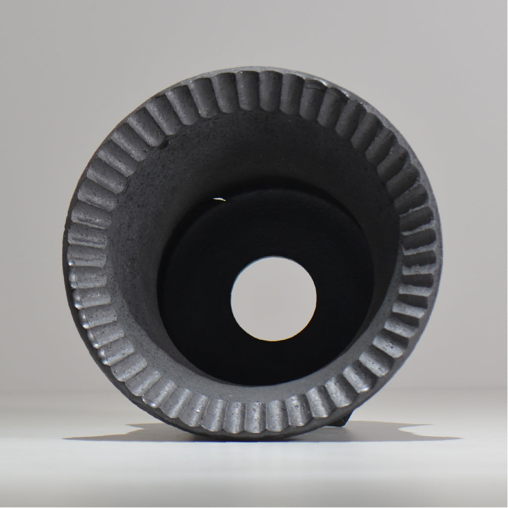 沖誠 /  spiral cylinder 燻し銀彩   / om_isc02_xl / 約φ19.5cm  / 植木鉢