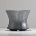 沖誠 / 燻し銀彩 釉彩 cylinder / om_iyc03_l/ 約φ17.5cm  / 植木鉢