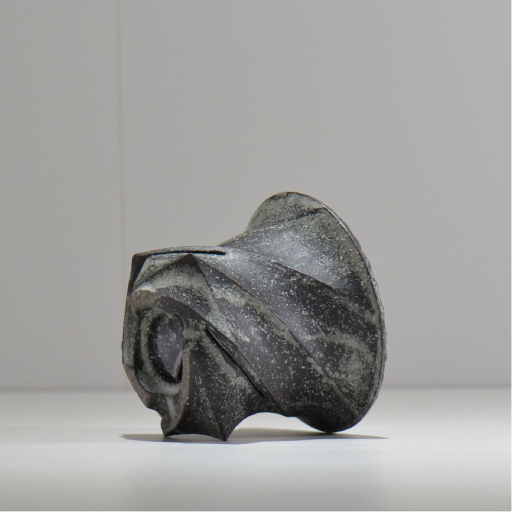 沖誠 / Spiral cylinder 炭化 / om_ssc01_s / 約φ11.5cm  / 植木鉢