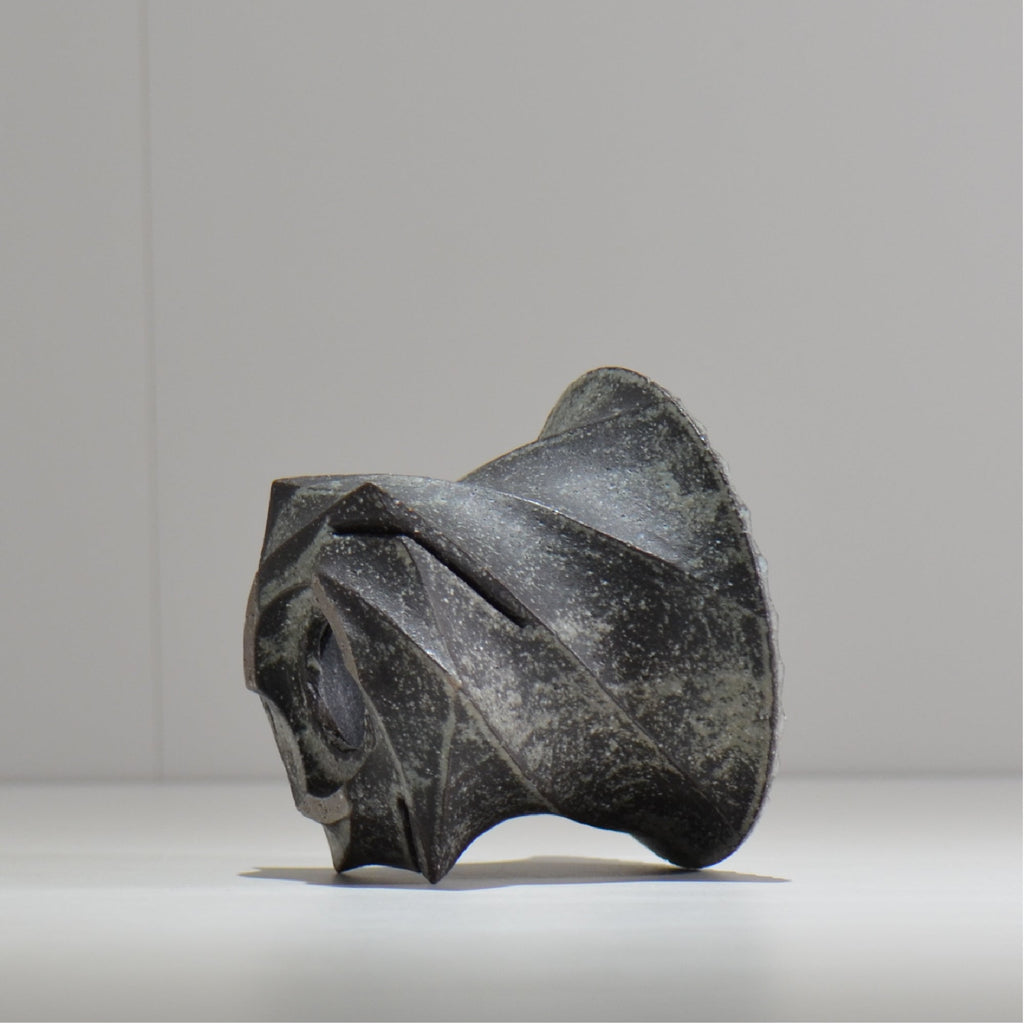 沖誠 / Spiral cylinder 炭化 / om_ssc02_s / 約φ12cm  / 植木鉢