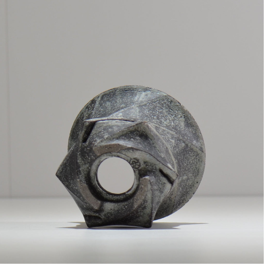 沖誠 / Spiral cylinder 炭化 / om_ssc06_s / 約φ12cm  / 植木鉢