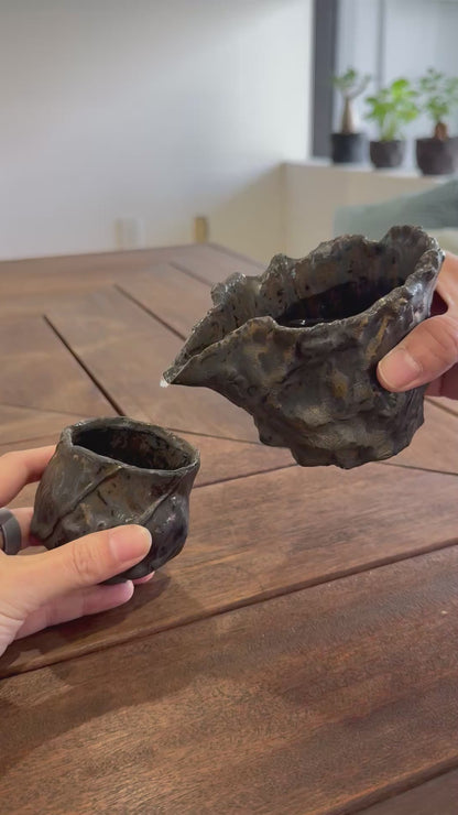 木村 貴史 / 黒錆釉片口酒器 /kt_10