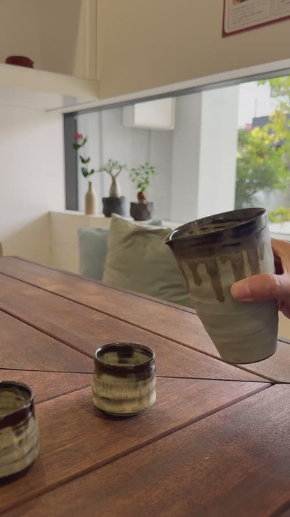 仲田 唯希人 / 笠間長石釉片口ぐい呑みセット / ny_02