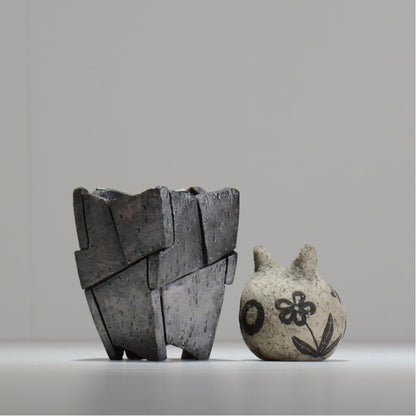 沖誠 / RIVET_SILVER_02/ 約φ11cm   / S /  植木鉢
