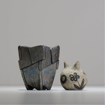 沖誠 / RIVET_SILVER_06/ 約φ11cm   / S /  植木鉢