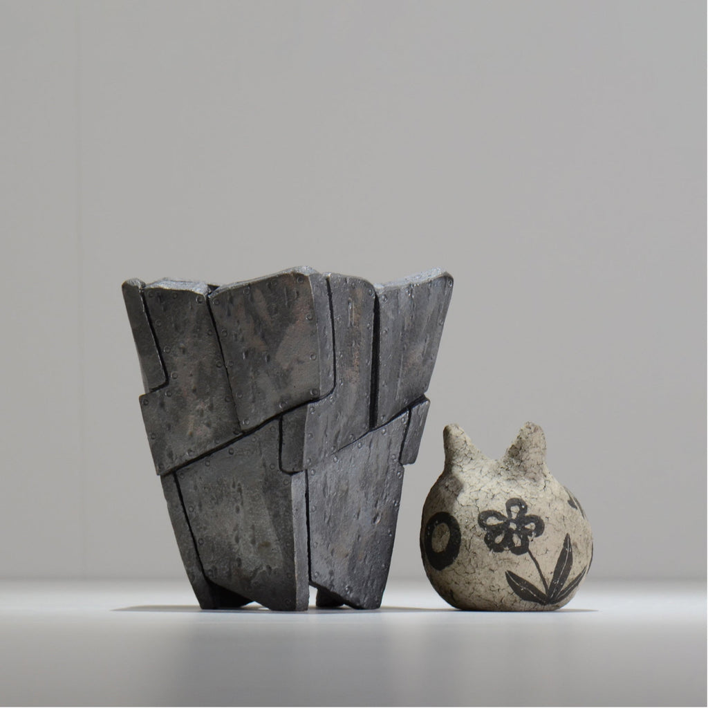 沖誠 / RIVET_SILVER_07/ 約φ13.5cm  / M /植木鉢