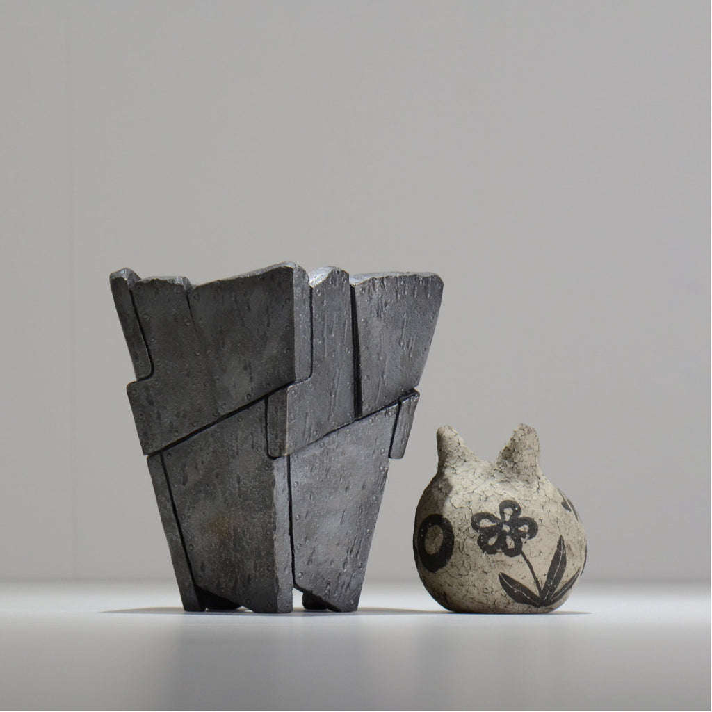 沖誠 / RIVET_SILVER_09/ 約φ14cm  /  M /植木鉢