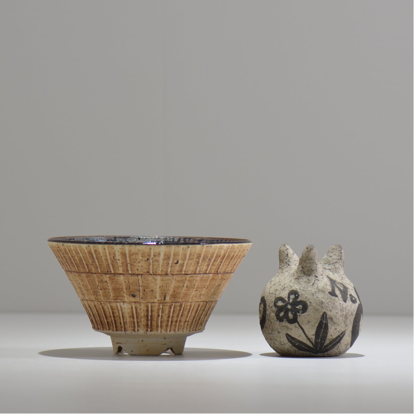 陶房Kibi / シエル ラウンドスプレット /  0056 / 約 φ15cm / 植木鉢