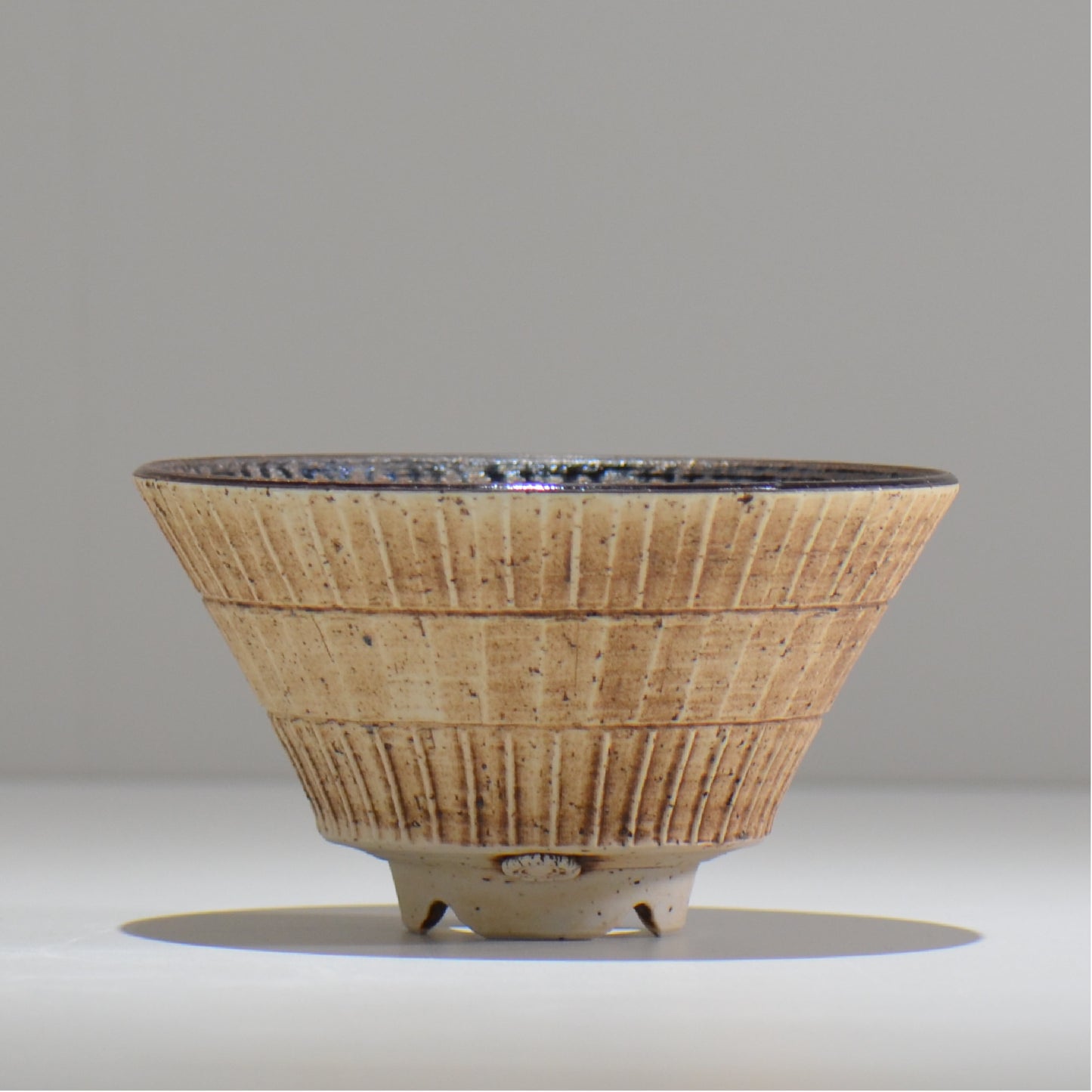 陶房Kibi / シエル ラウンドスプレット /  0056 / 約 φ15cm / 植木鉢