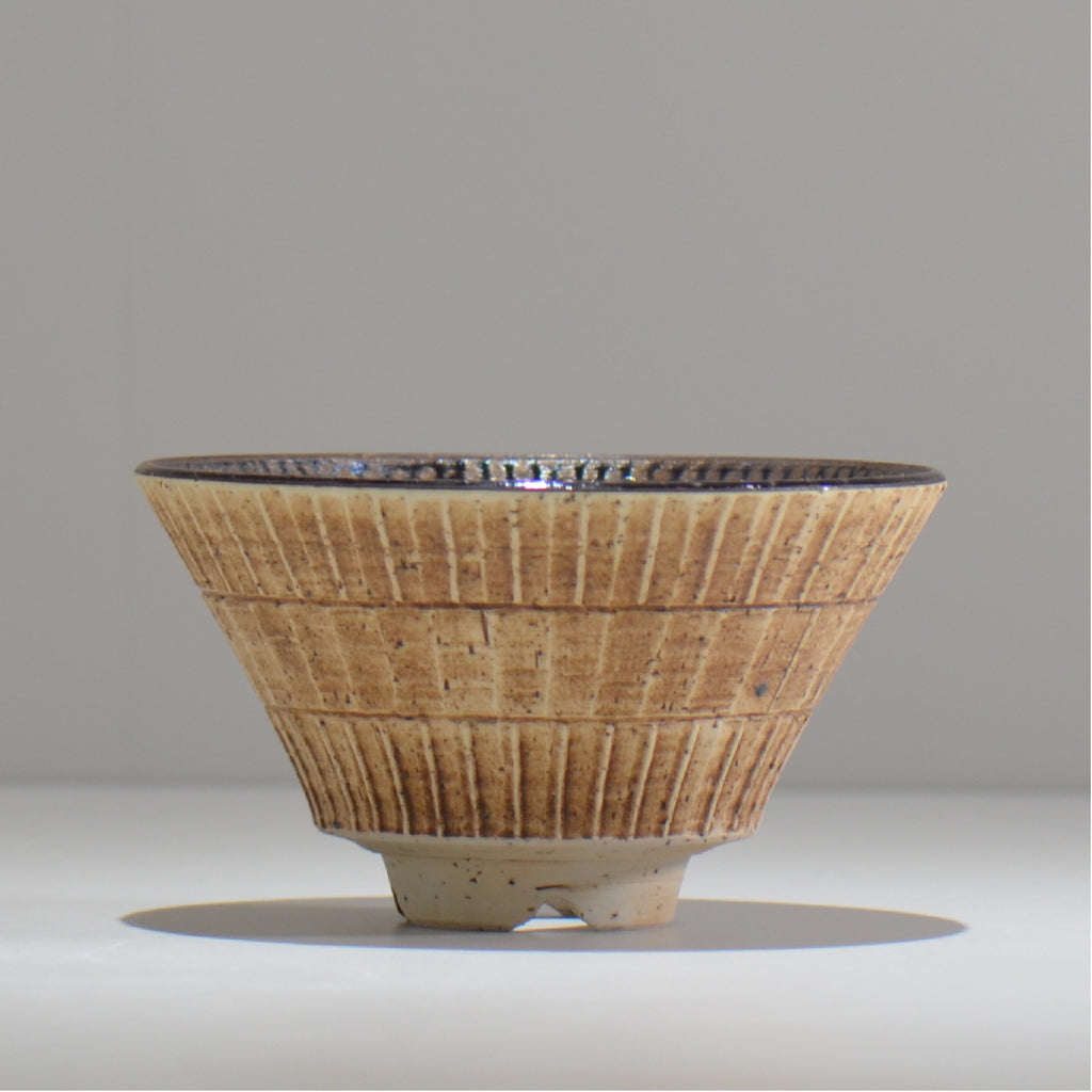 陶房Kibi / シエル ラウンドスプレット /  0056 / 約 φ15cm / 植木鉢