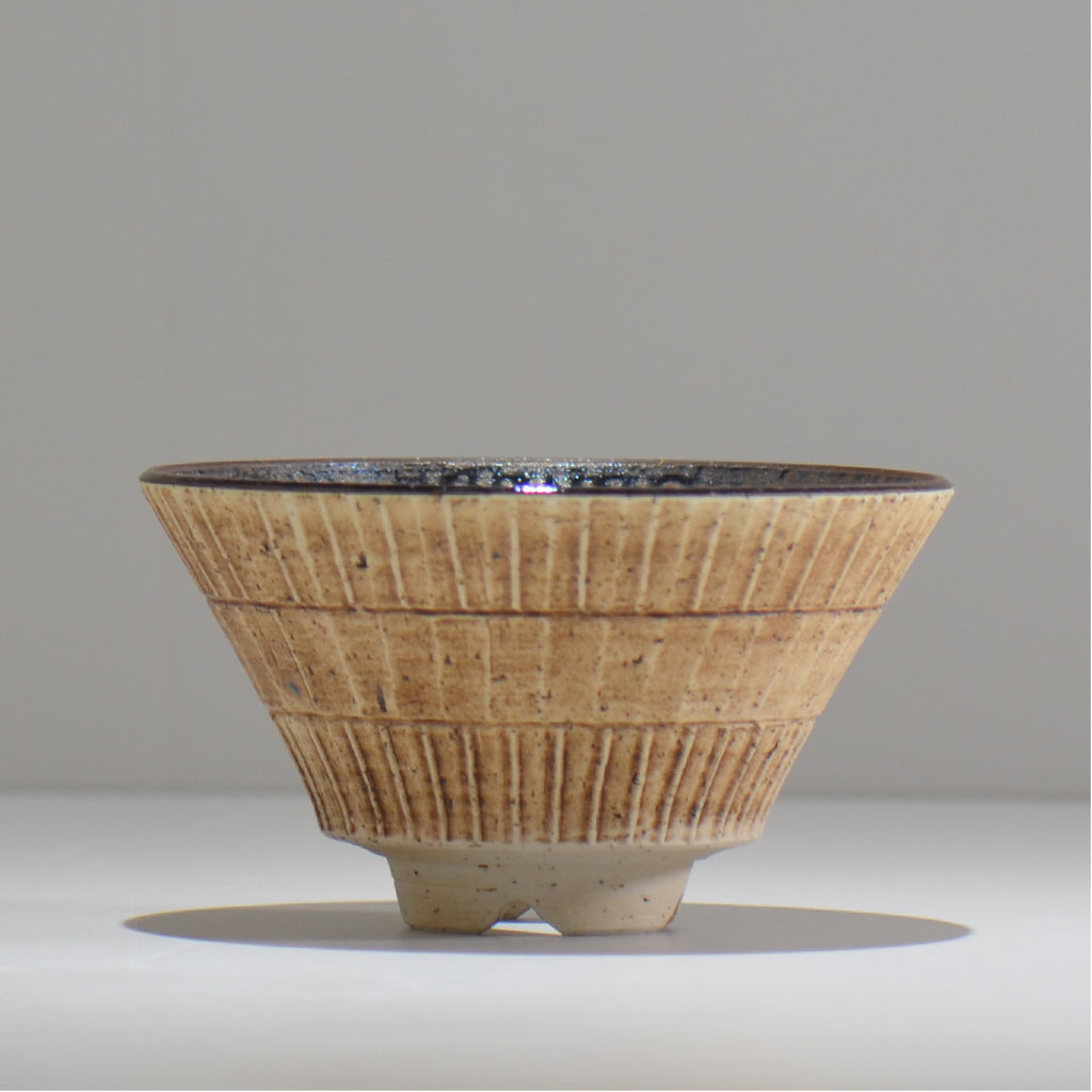 陶房Kibi / シエル ラウンドスプレット /  0056 / 約 φ15cm / 植木鉢