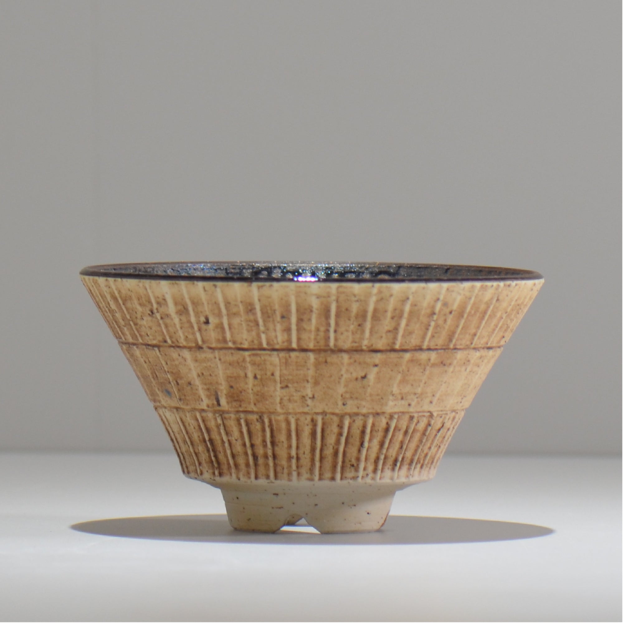 陶房Kibi / シエル ラウンドスプレット /  0056 / 約 φ15cm / 植木鉢