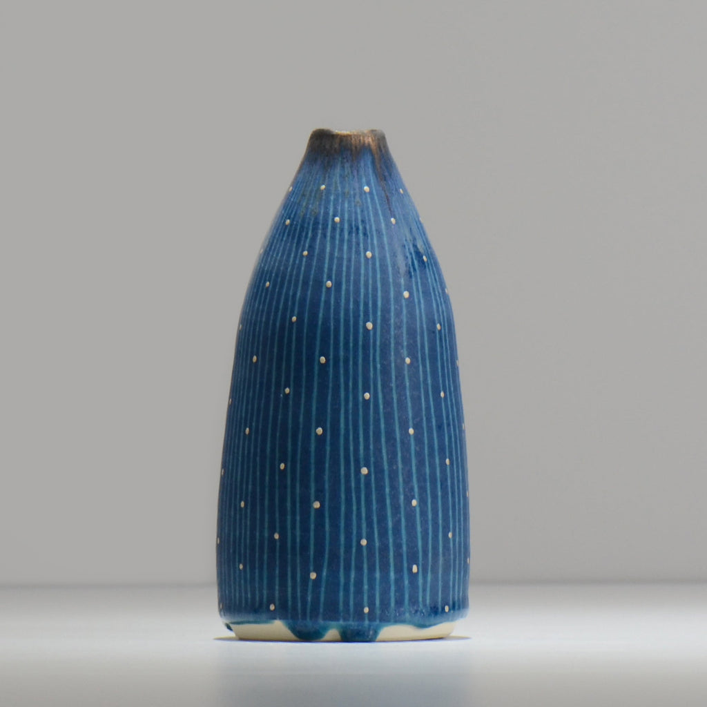 飯沼耕市 / 色彩碧釉 一輪挿し / shiki01_ichi01 / 約φ8.1cm / 花瓶