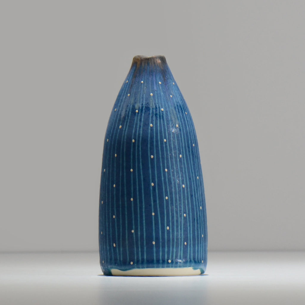 飯沼耕市 / 色彩碧釉 一輪挿し / shiki01_ichi01 / 約φ8.1cm / 花瓶