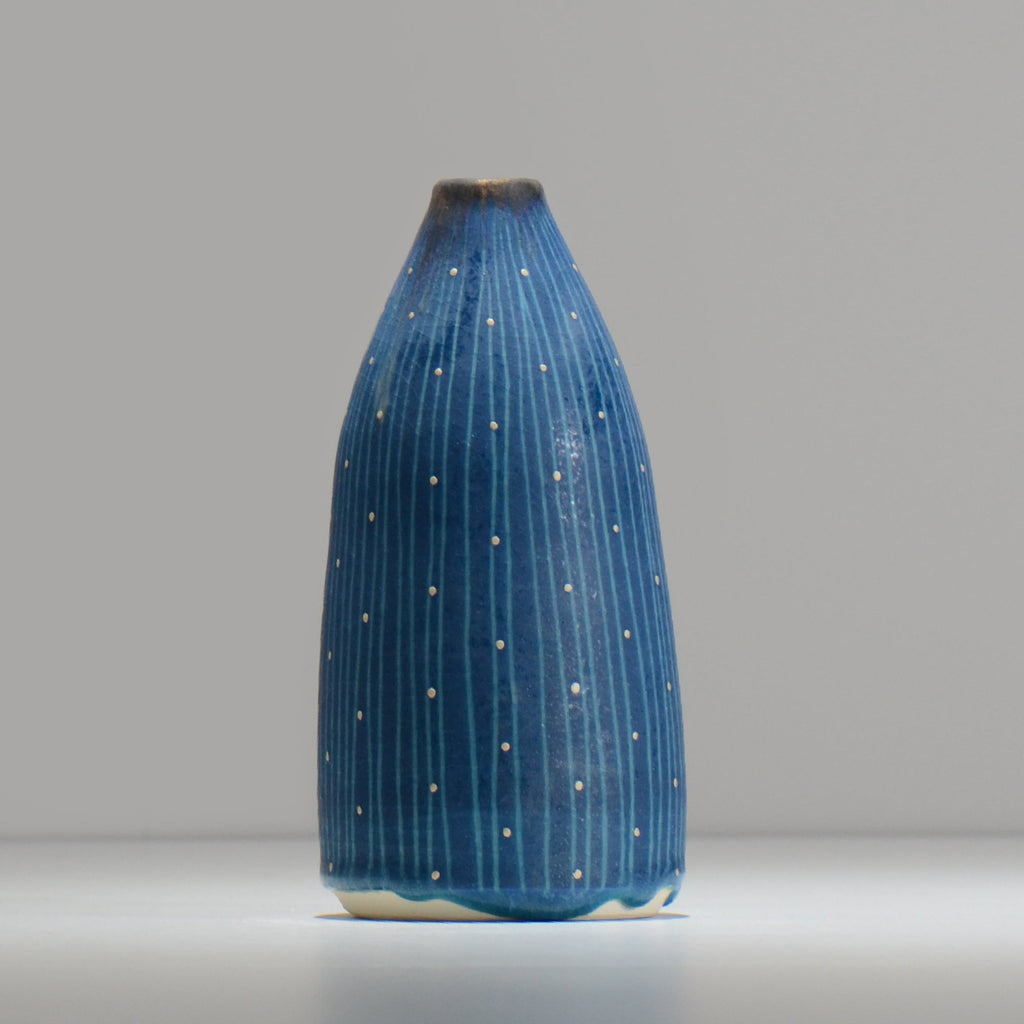 飯沼耕市 / 色彩碧釉 一輪挿し / shiki01_ichi01 / 約φ8.1cm / 花瓶